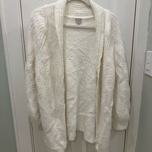 A New Day White Lace Cardigan with Intricate Crochet